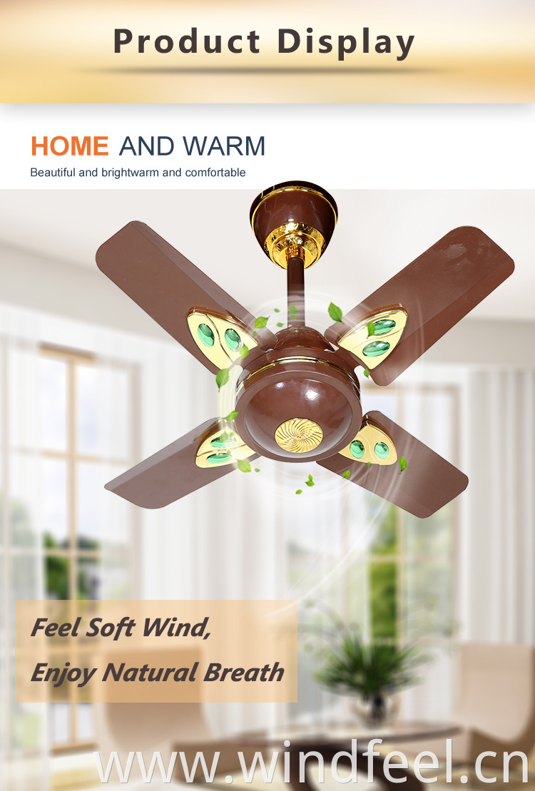 24 Inch Short Blade Ceiling Fan Metro Orient Focus Baby Small Ceiling Fan Hot Selling to Africa Market for Ghana